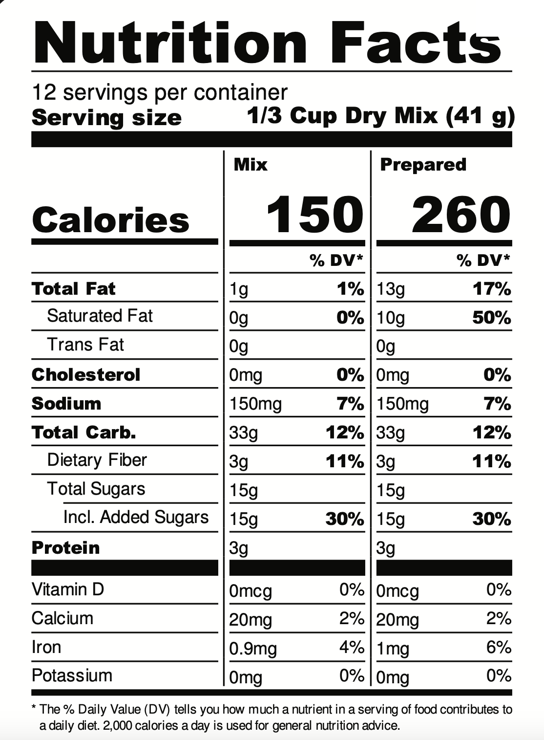 The Vegan Knife Gluten Free & Vegan Donut Baking Mix Nutrition Facts