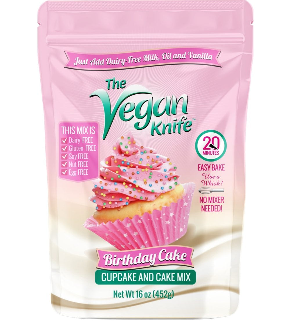 The Vegan Knife Gluten Free & Vegan Birthday Cake Mix - The Vegan Knife