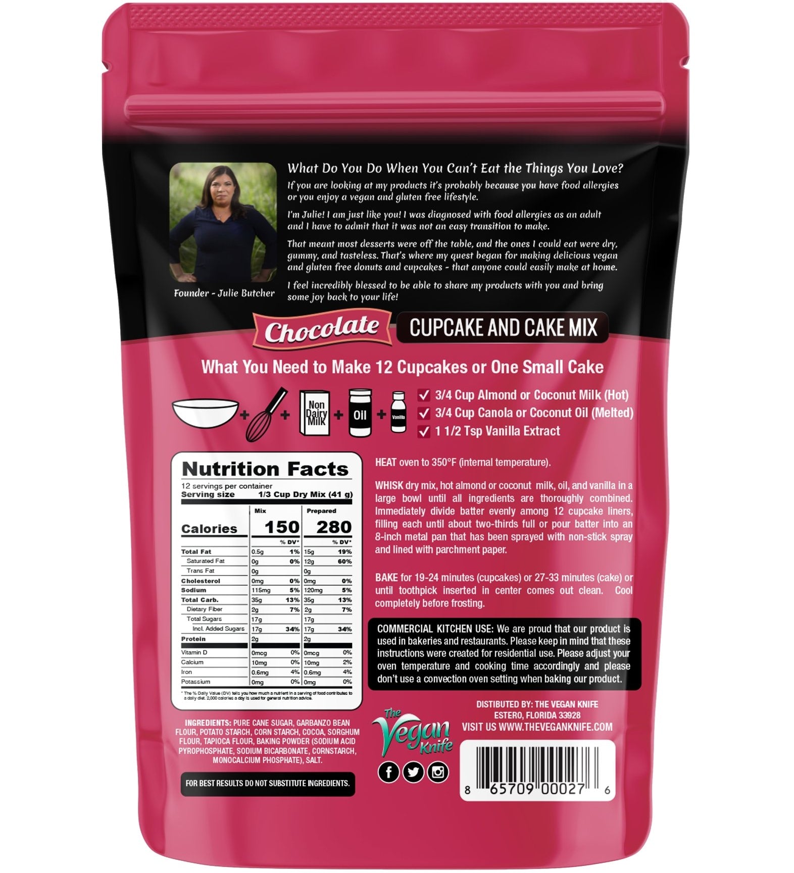 The Vegan Knife Gluten Free & Vegan Chocolate Cake Mix - The Vegan Knife