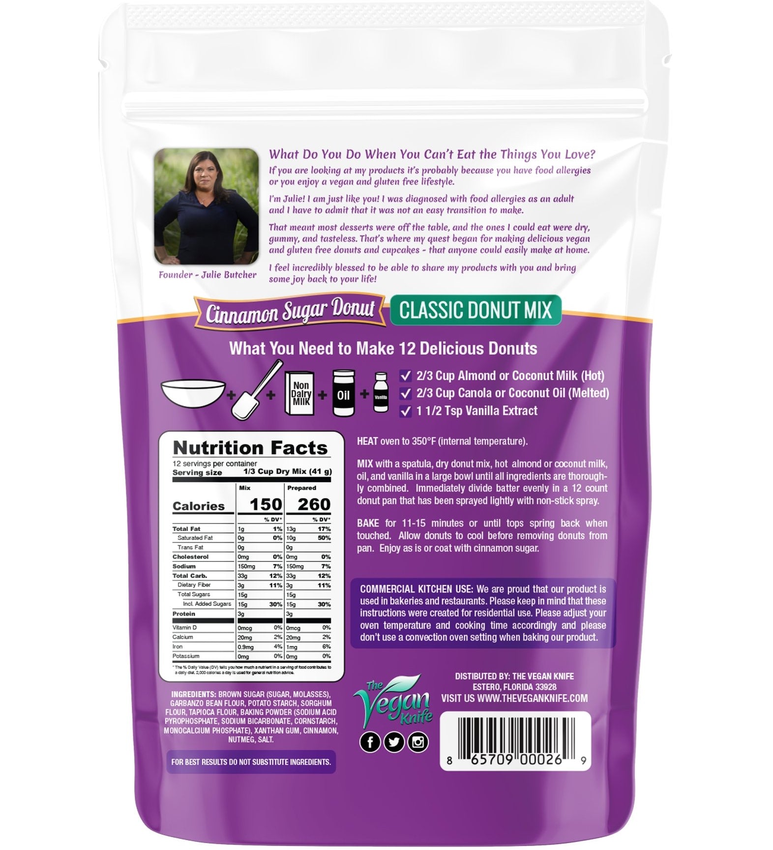 The Vegan Knife Gluten Free & Vegan Donut Baking Mix - The Vegan Knife