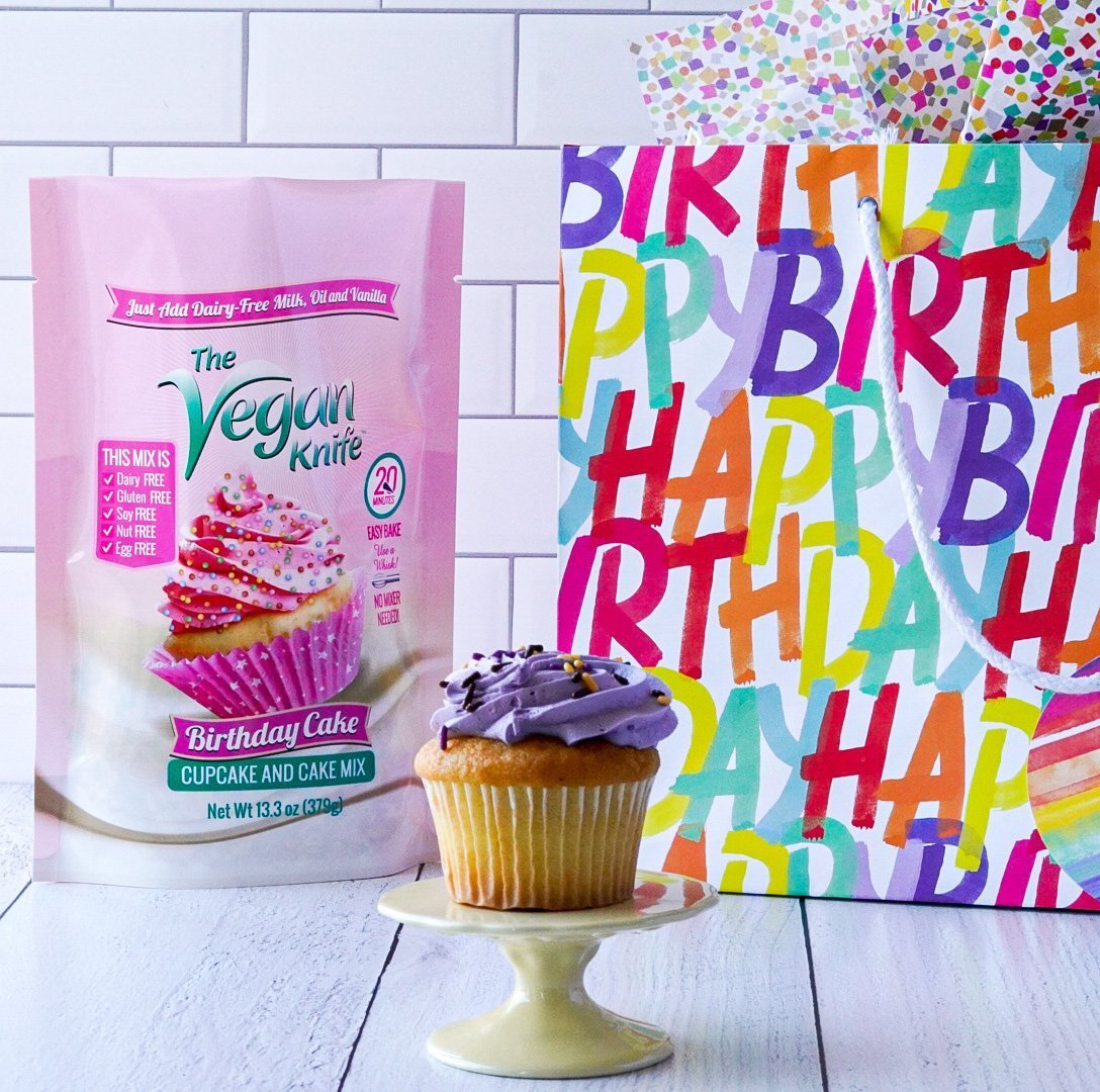 The Vegan Knife Gluten Free & Vegan Birthday Cake Mix - 4 pk. - The Vegan Knife
