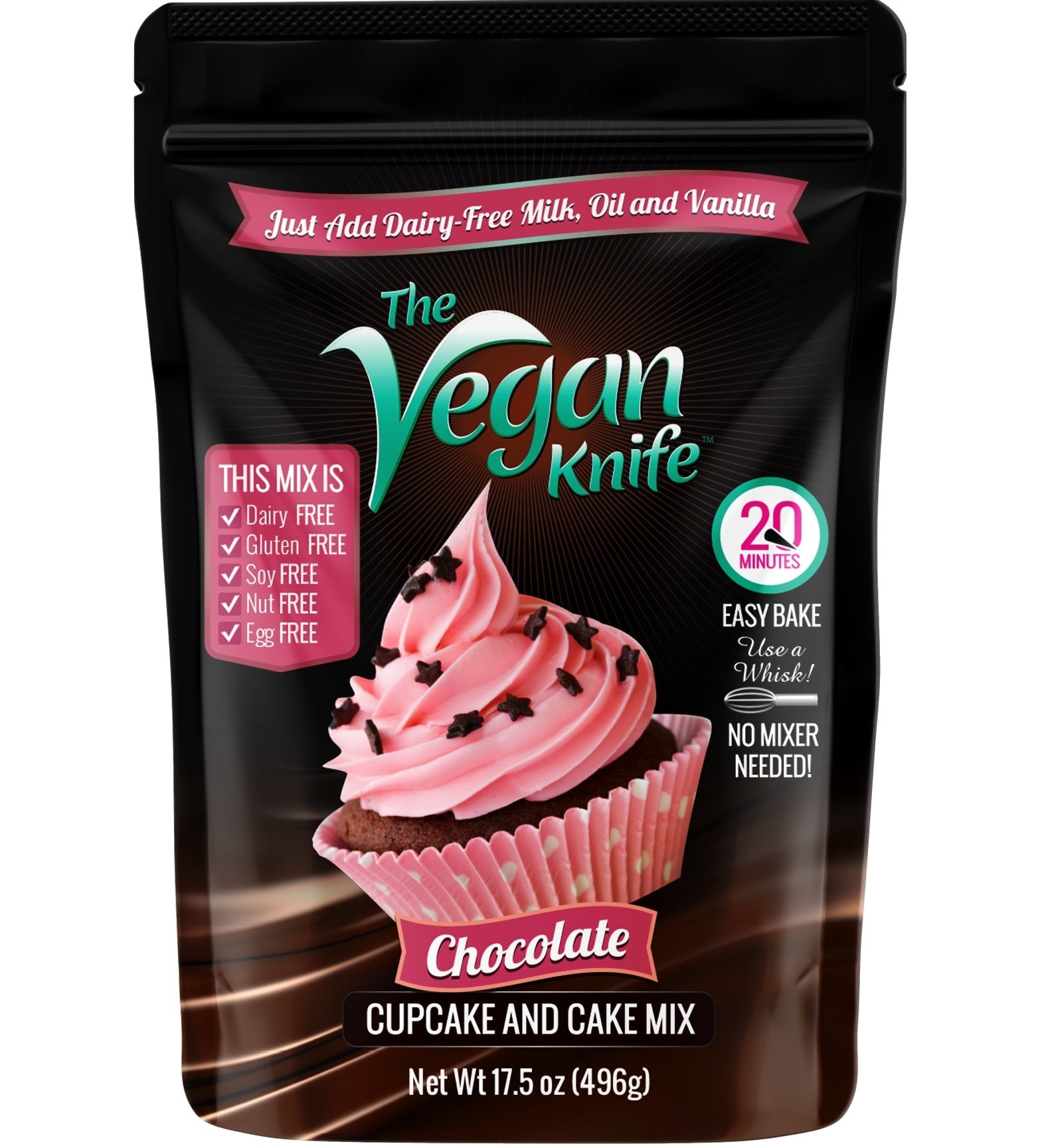 The Vegan Knife Gluten Free & Vegan Chocolate Cake Mix - 4pk. - The Vegan Knife